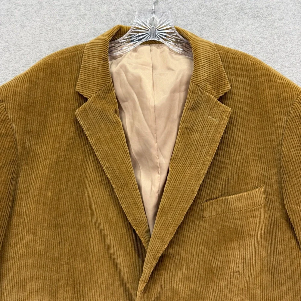 Dockers Corduroy Blazer Mens 48 Long‎ Tan 2-Button Sport Coat Jacket Vintage Y2K